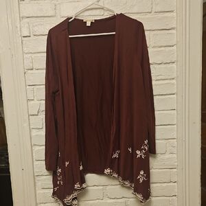 Chic Embroidered Women's Cardigan